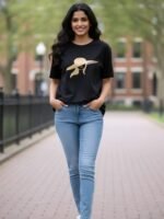 WOMENS CREW NECK T SHIRT ( BLACK) – SB ESTIVAL CN