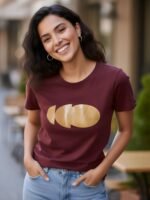 WOMENS CREW NECK T SHIRT ( MAROON) – SB ESTIVAL CN - Image 2