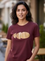 WOMENS CREW NECK T SHIRT ( MAROON) – SB ESTIVAL CN