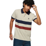 MENS CUT & SEW POLO T-SHIRT – SB PIQUE CN – SANDAL/NAVY/MAROON