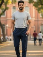 MENS CARGO JOGGERS ( 4 WAY LYCRA - DARK GREY) – SB MIGRANT