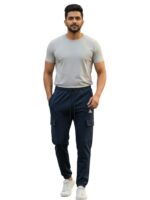 MENS CARGO JOGGERS ( 4 WAY LYCRA - DARK GREY) – SB MIGRANT - Image 2