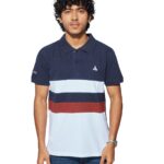 MENS CUT & SEW POLO T-SHIRT – SB PIQUE CN – NAVY/WHITW/MAROON