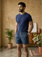 Dark blue base with elegant floral print - Image 2