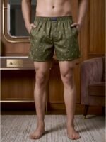 A olive green base with spot prints
